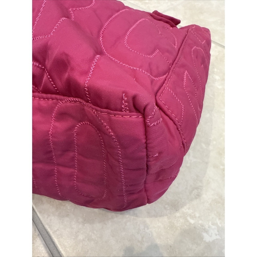 Marc by Marc Jacobs Workwear Pink Quilted Puzzle Shoulder Bag Tote Medium Logo - Picture 8 of 15